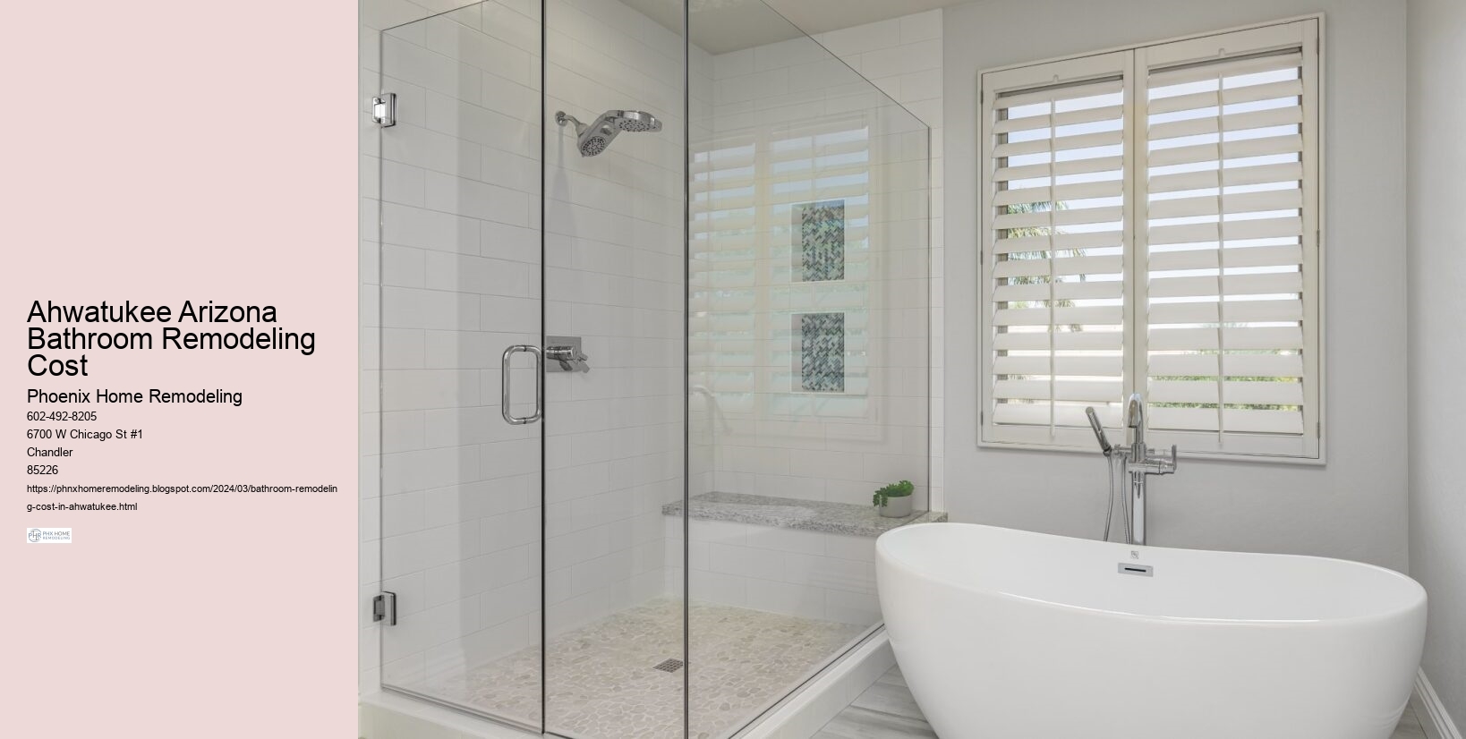 Bathroom Remodeling Cost In Ahwatukee Arizona